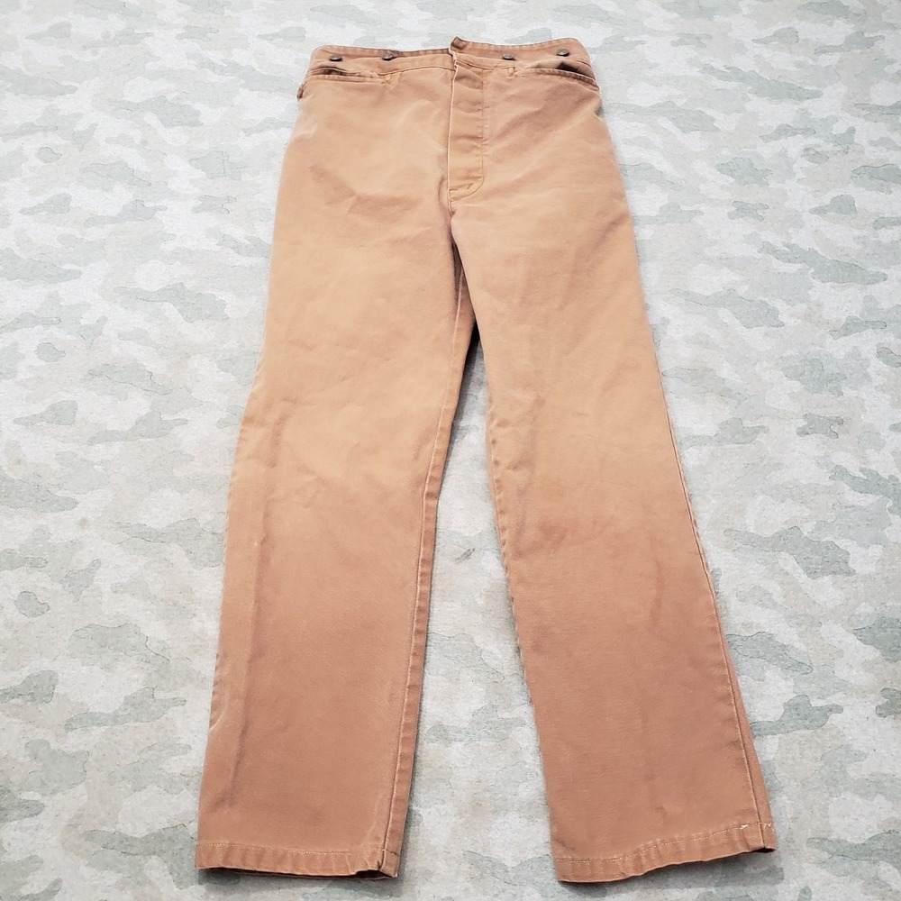 Wah Maker Pants Mens 32 Brown Buckle Back Western Cowboy Rodeo Ranch Made USA